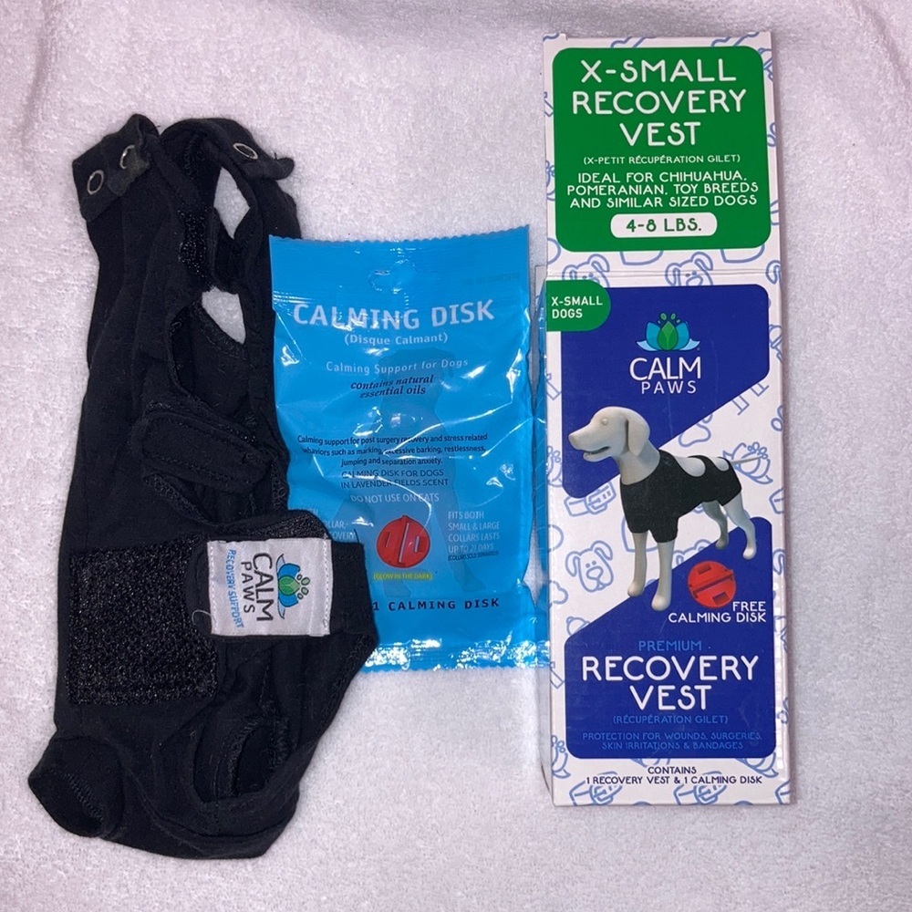 Calm paws recovery vest x-small